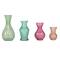 Hello Honey® Multicolor Debossed Reclaimed Glass Vase Set